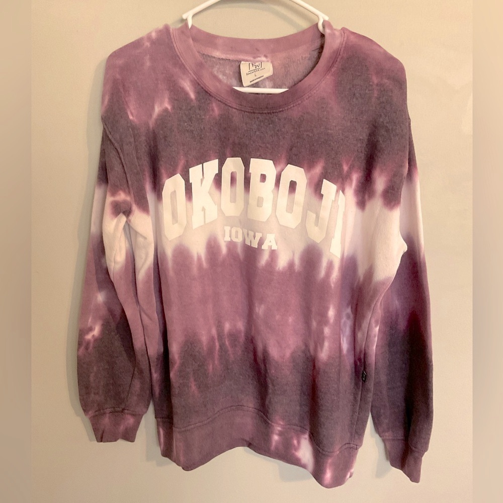 Ragwear USA Tie Dyed Okoboji Iowa sweatshirt. Size Large